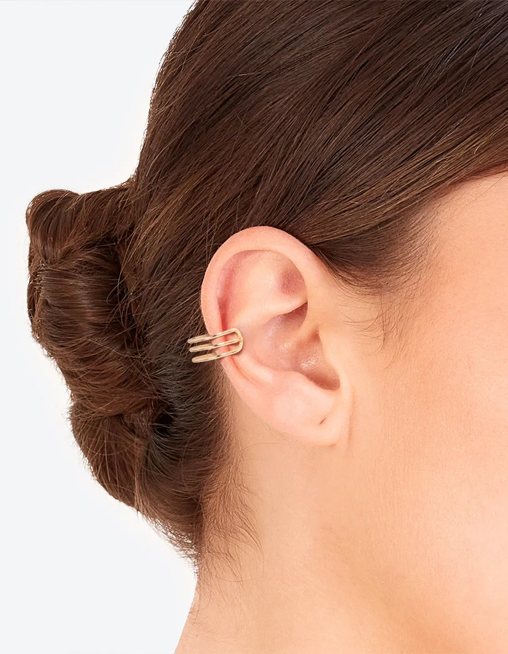 Gold Triple Line Ear Cuff Pack sold by lovisa
