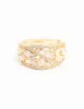 Gold Plated Mixed Stone Cubic Zirconia Ring sold by lovisa