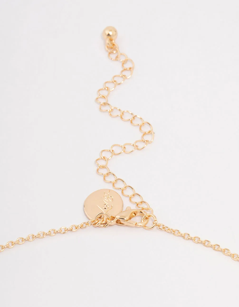 Gold Pearl & Diamante Teddy Bear Necklace sold by lovisa product image thumbnail 3
