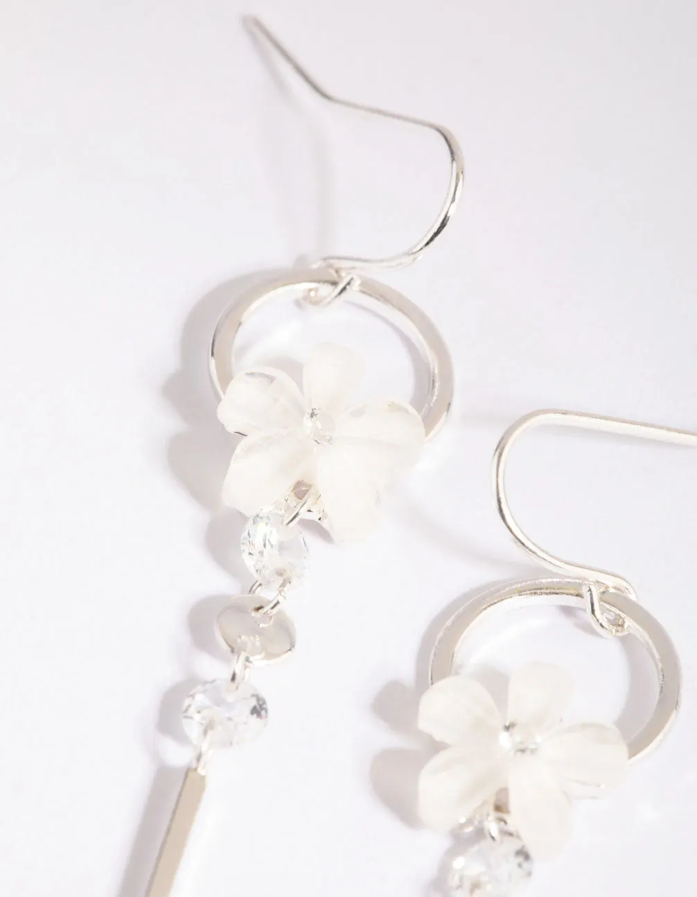 Silver Flower Drop Earrings sold by lovisa product image thumbnail 2