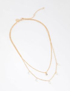 Gold Plated Freshwater Pearl Layered Necklace sold by lovisa