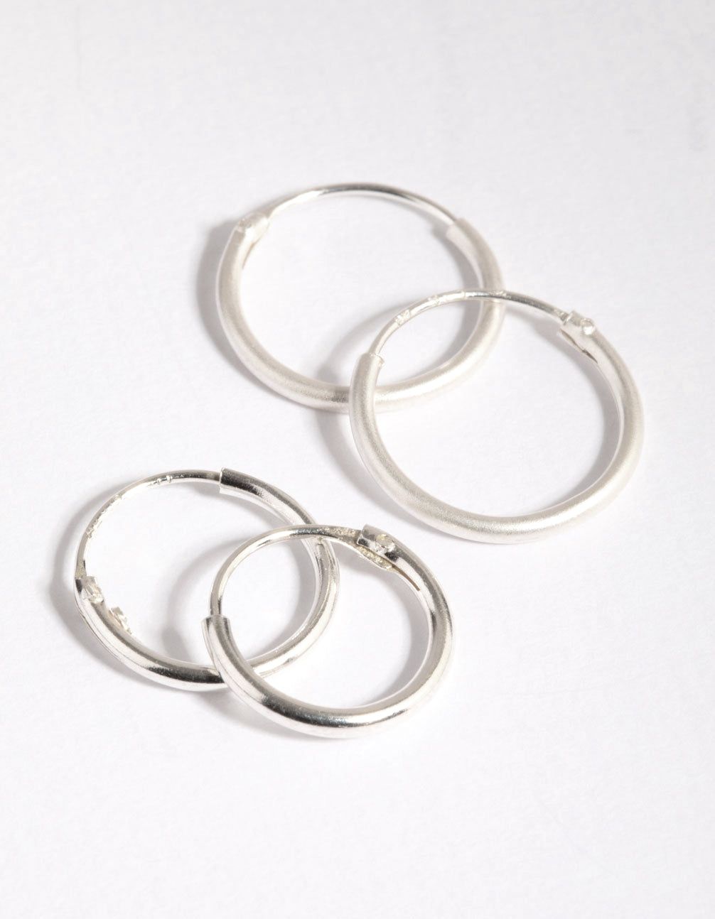Sterling Silver Plain & Twist Hoop Earring Pack sold by lovisa product image thumbnail 3