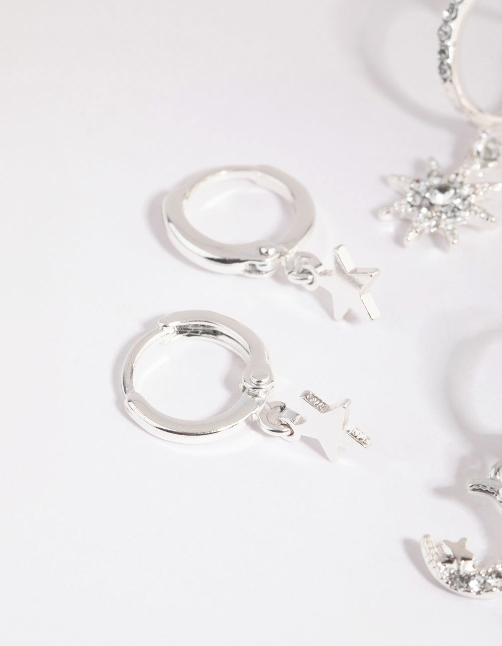Silver Celestial Huggie Earring Pack sold by lovisa product image thumbnail 3