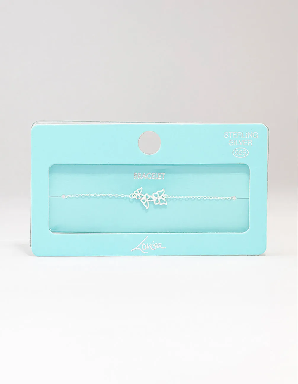 Sterling Silver Butterfly Chain Bracelet sold by lovisa product image thumbnail 3