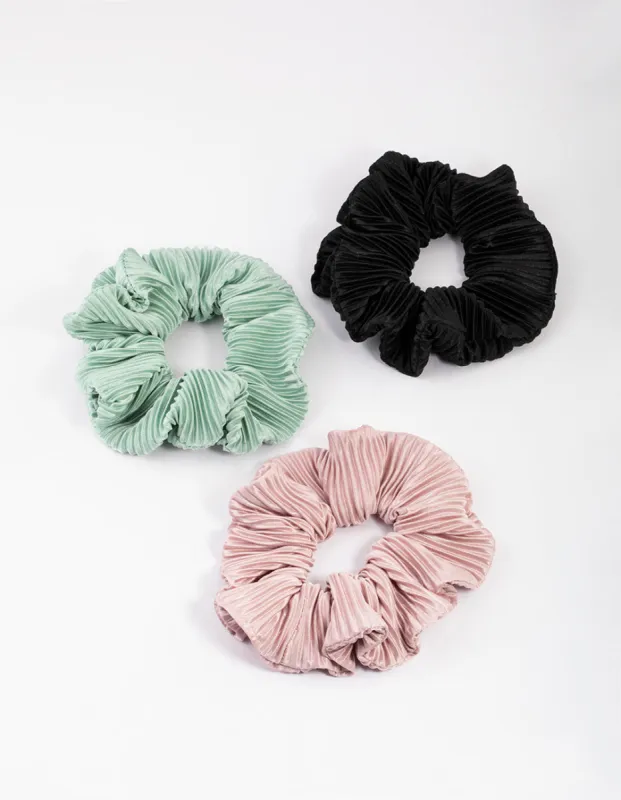 Fabric Plisse Scrunchie Pack sold by lovisa