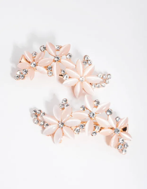 Diamante Cats-Eye Multi Flower Clip sold by lovisa