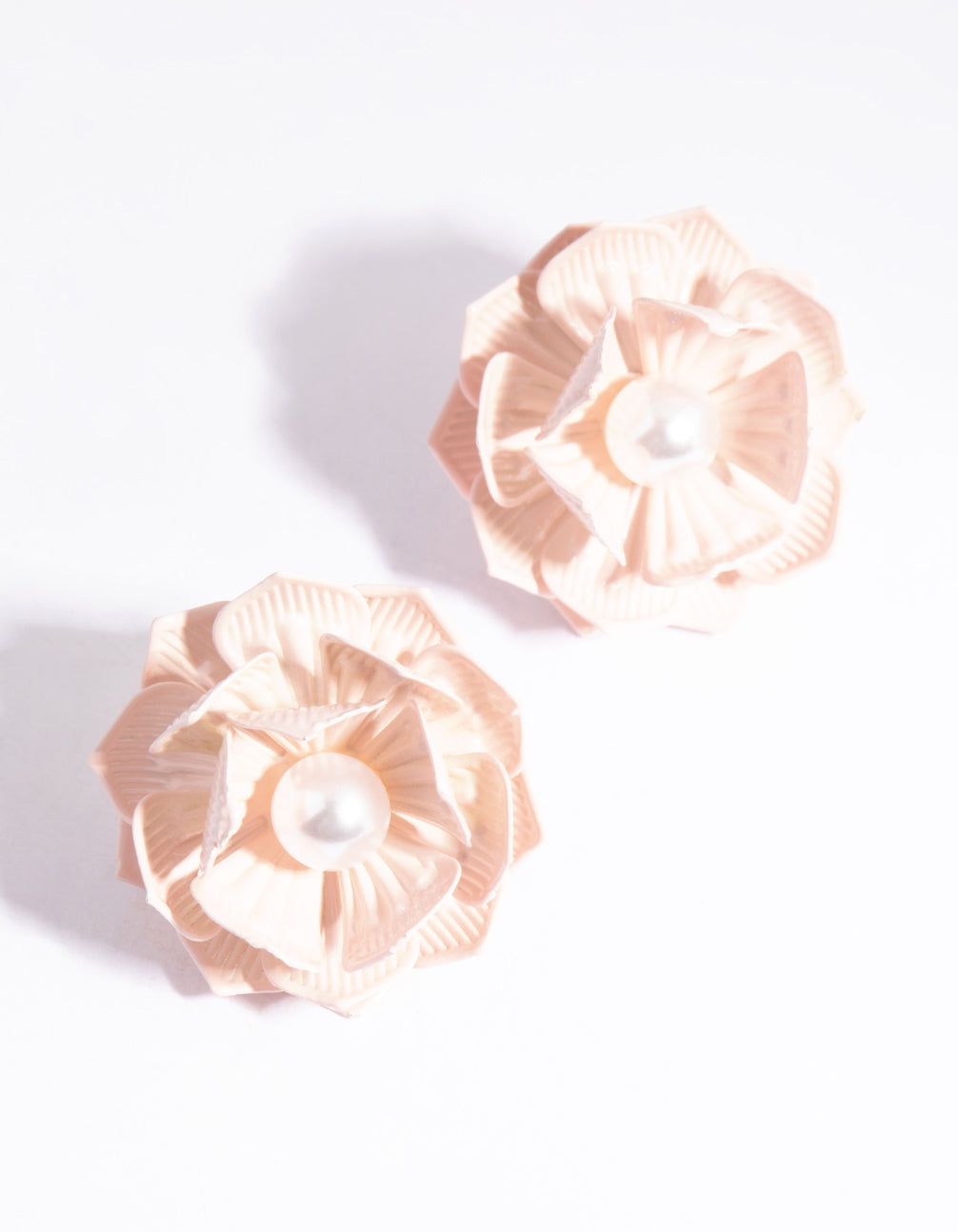 Matte Blush Flower Stud Earrings sold by lovisa