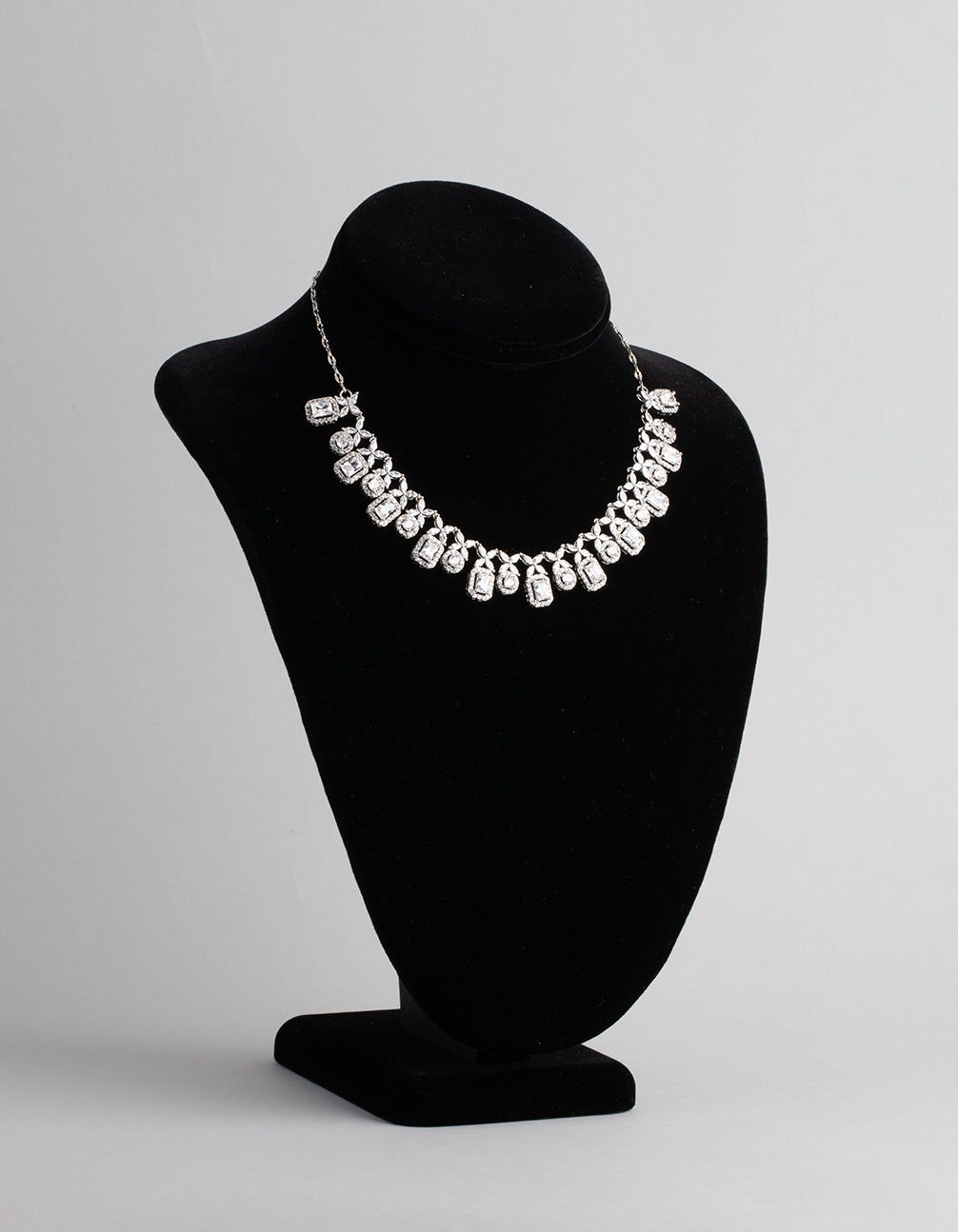 Rhodium Cubic Zirconia Dainty Deco Necklace sold by lovisa product image thumbnail 2