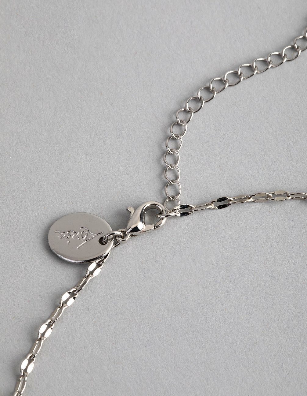 Rhodium Cubic Zirconia Dainty Deco Necklace sold by lovisa product image thumbnail 3