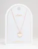 Rose Gold Simple Heart Diamante Necklace sold by lovisa