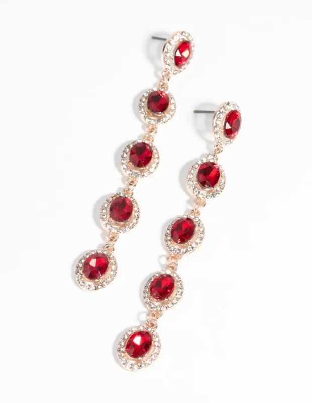 Rose Gold Circle Drop Earrings sold by lovisa