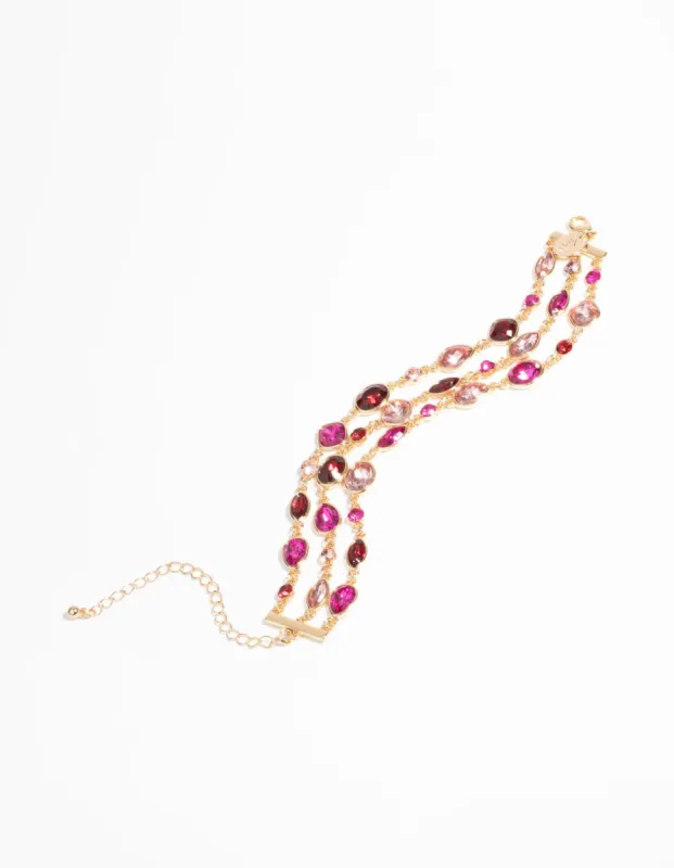 Gold Mixed Marquise Bracelet sold by lovisa