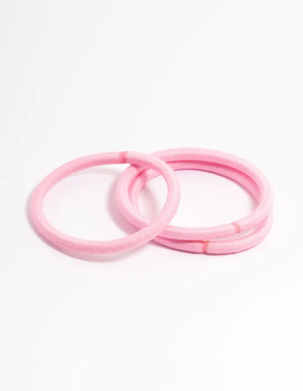 Pink Fabric Classic Hair Tie Pack sold by lovisa