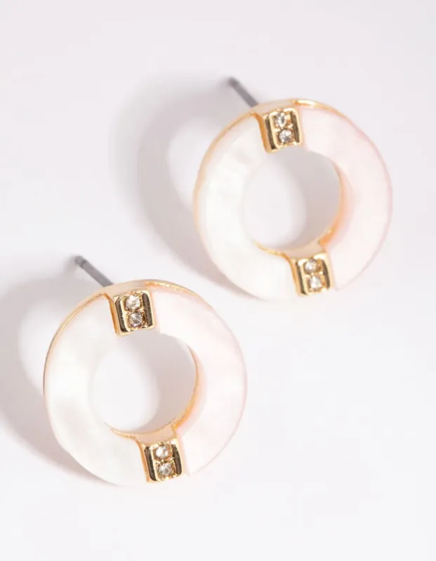Gold Circle Stud Earrings sold by lovisa