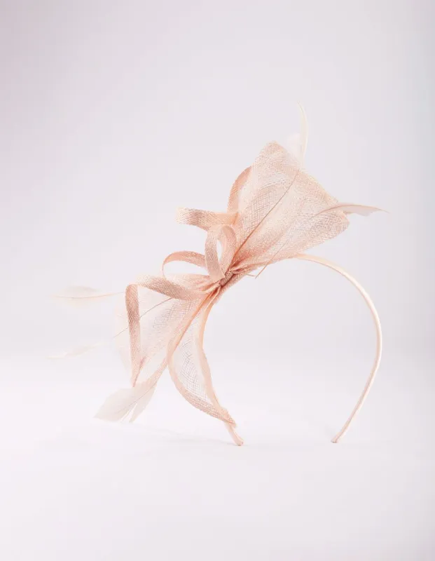 Blush Bow & Swirl Alice Band sold by lovisa