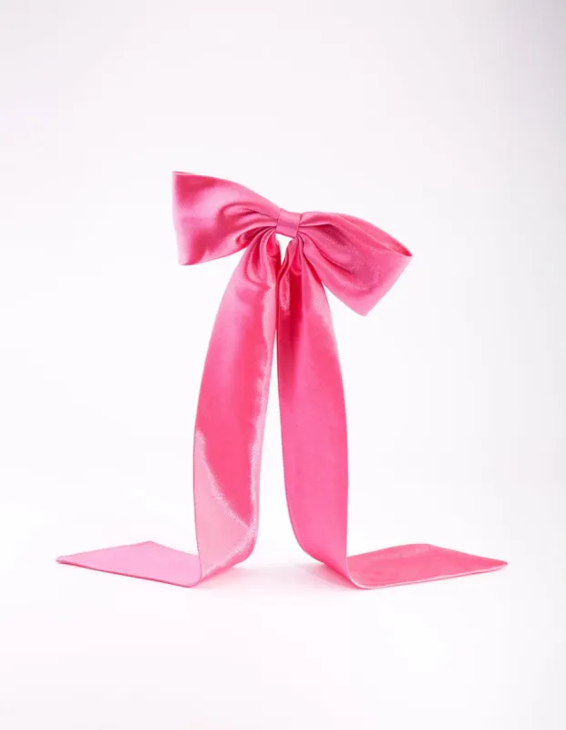 Pink Relaxed Fabric Bow Clip sold by lovisa