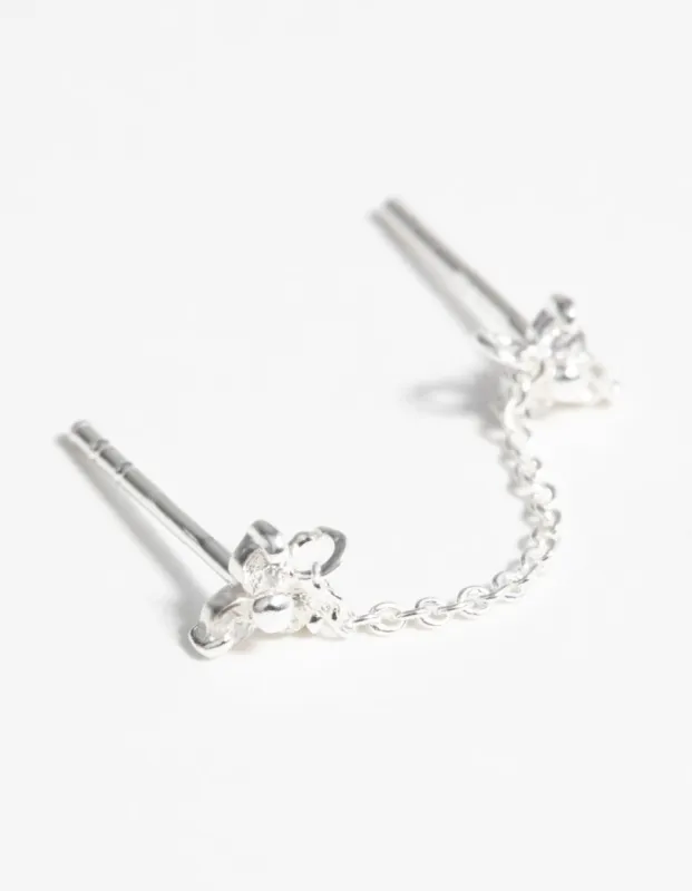 Sterling Silver Flower Stud Earrings sold by lovisa