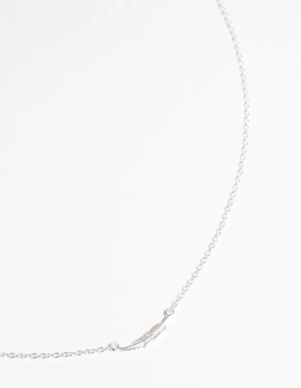 Sterling Silver Falling Leaf Necklace sold by lovisa