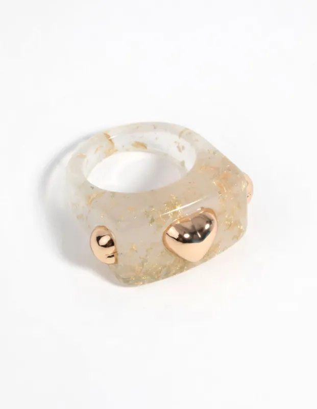 90s Gold Heart Ring sold by lovisa