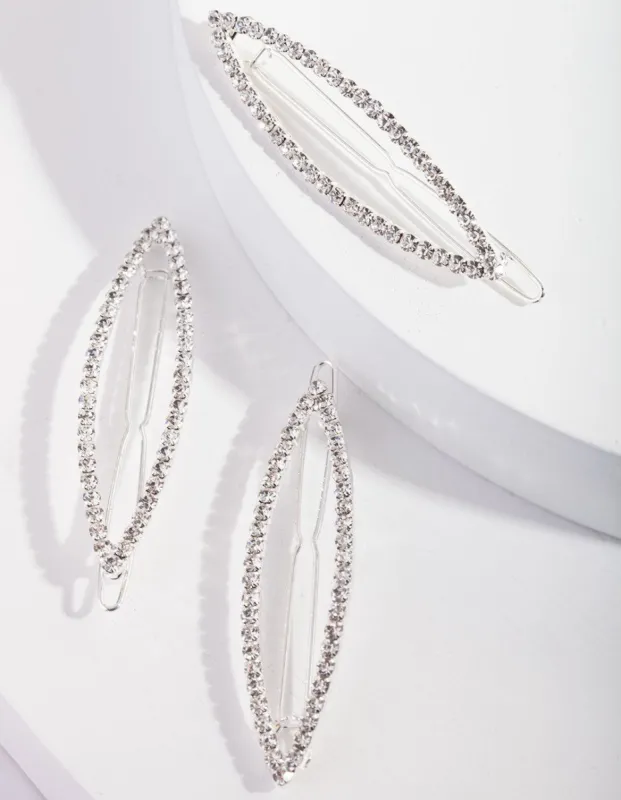 Silver Crystal Open Clip Pack sold by lovisa