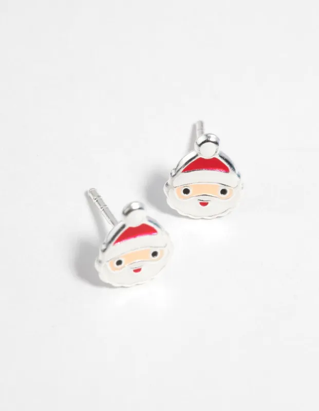 Sterling Silver Santa Stud Earrings sold by lovisa