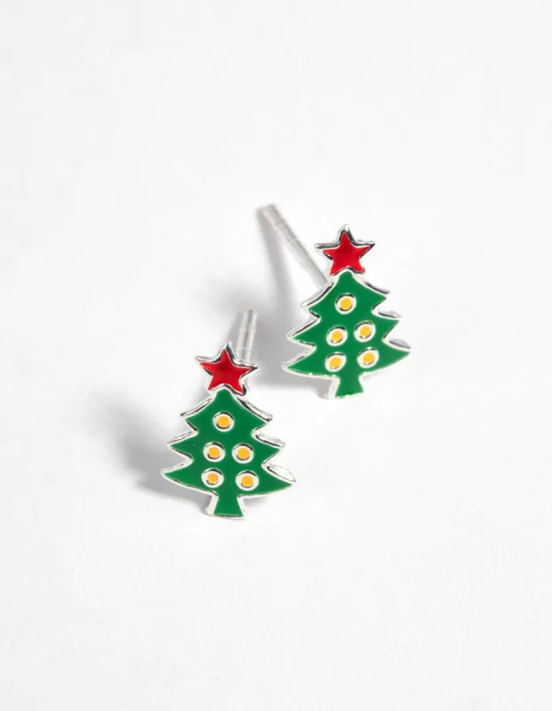Sterling Silver Tree Stud Earrings sold by lovisa