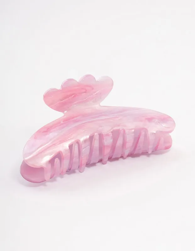 Acrylic Pink Slick Butterfly Hair Claw Clip sold by lovisa