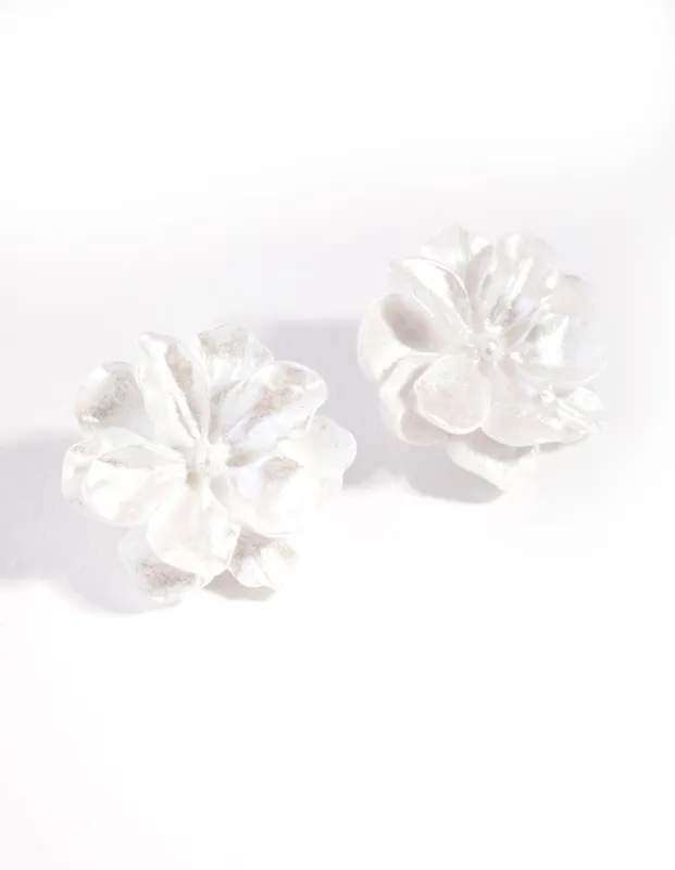 Plastic Multi Petal Flower Stud Earrings sold by lovisa