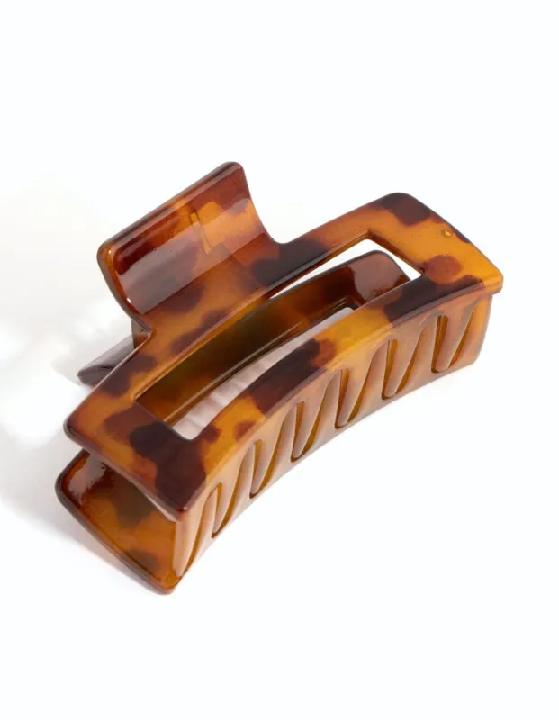 Brown Rectangle Outline Hair Claw Clip sold by lovisa