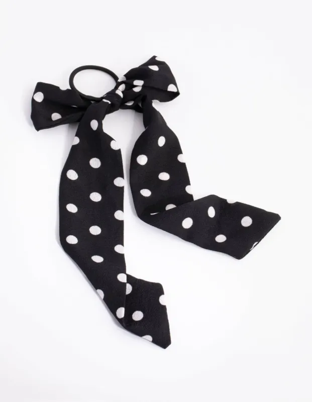 Long Spot Bow Hair Tie sold by lovisa