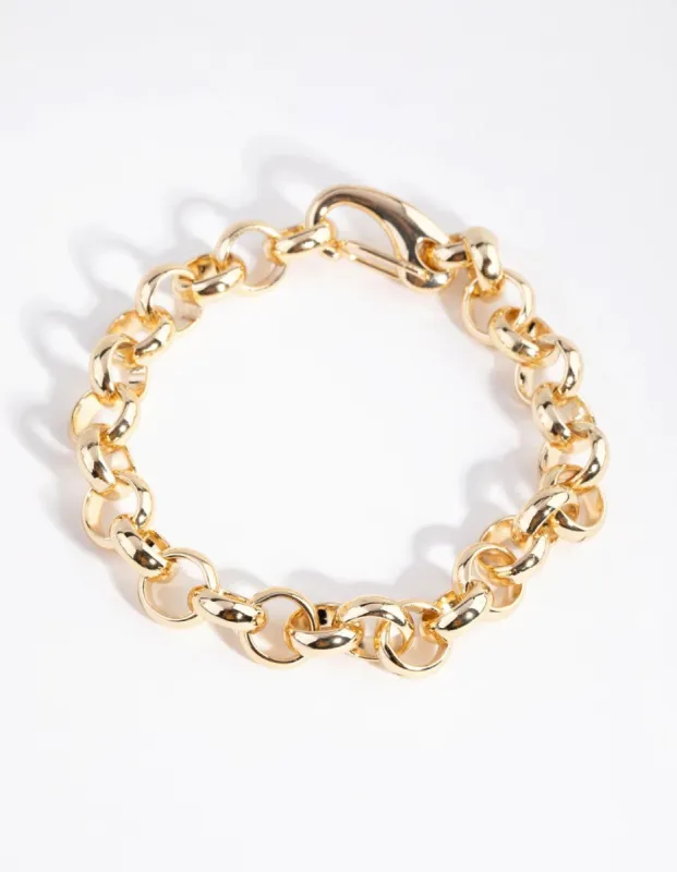 Gold Rolo Chain Bracelet sold by lovisa