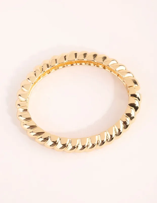 Gold Plated Croissant Hinge Bracelet sold by lovisa