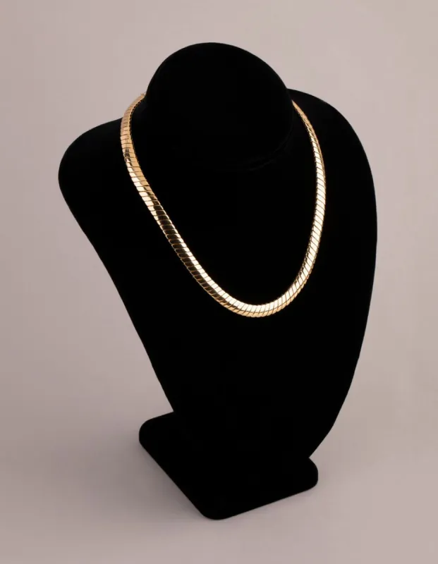 18ct Gold Plated Brass Flat Chain Necklace sold by lovisa