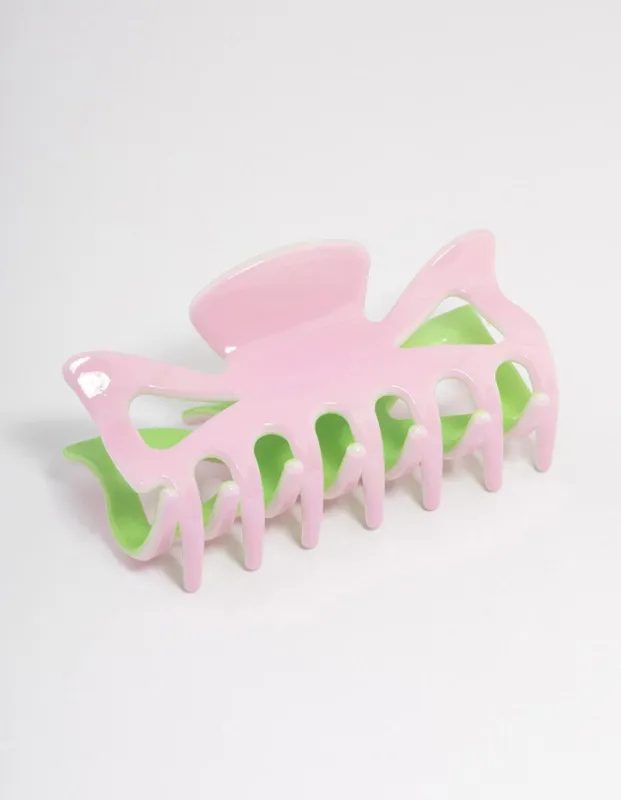 Plastic Contrast Coloured Claw Clip sold by lovisa