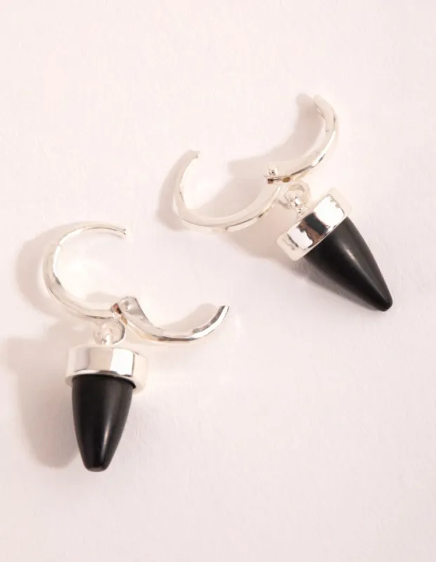 Silver Mini Shard Huggie Earrings sold by lovisa