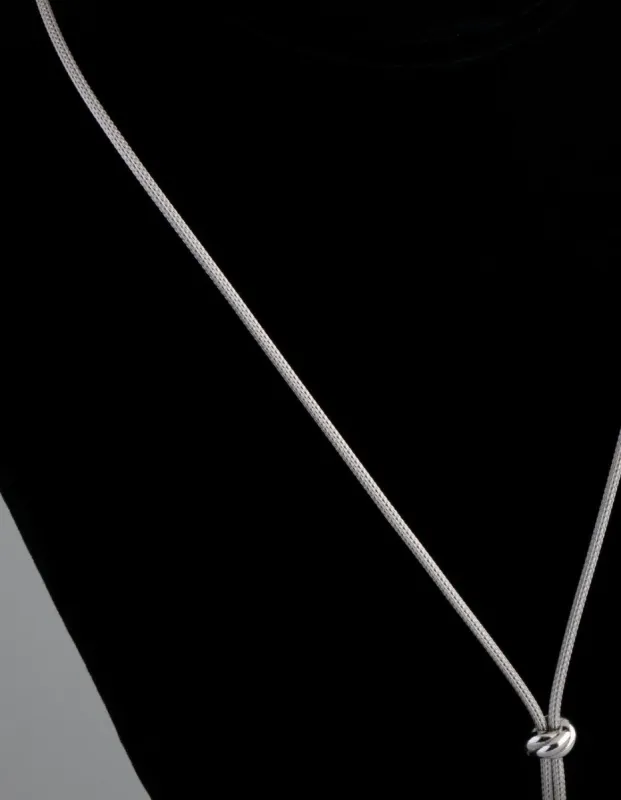 Sterling Silver Mesh Lariat Necklace sold by lovisa