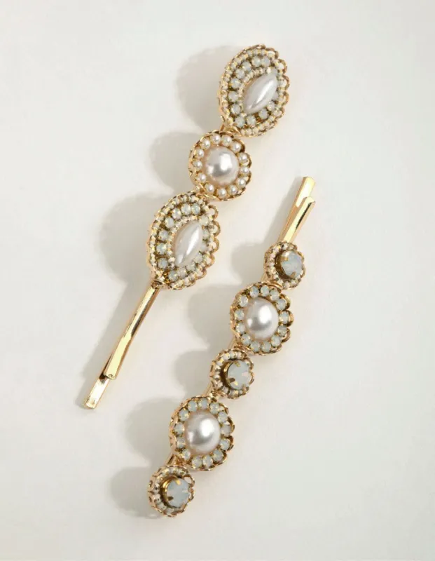 Diamante Bead Pearl Slides sold by lovisa