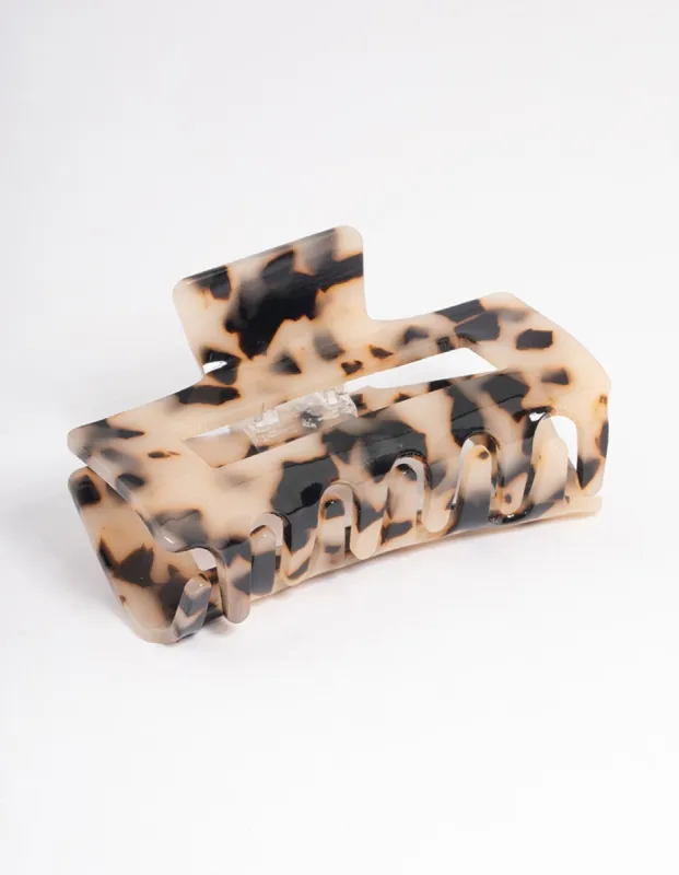 Acrylic Brown Tortoise Claw Clip sold by lovisa