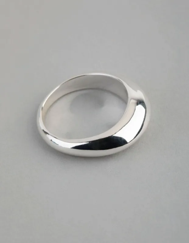 Silver Plated Brass Rounded Ring sold by lovisa