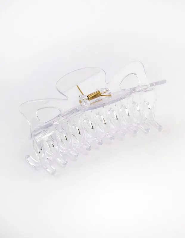 Acrylic Clear Triangle Cut Out Claw Clip sold by lovisa