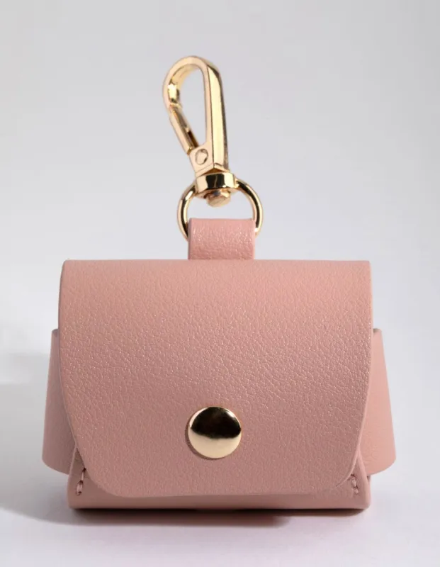 Wide Blush PU Leather Earpod Case sold by lovisa