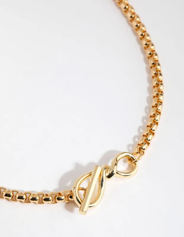 Gold Plated Knot Fob Necklace sold by lovisa
