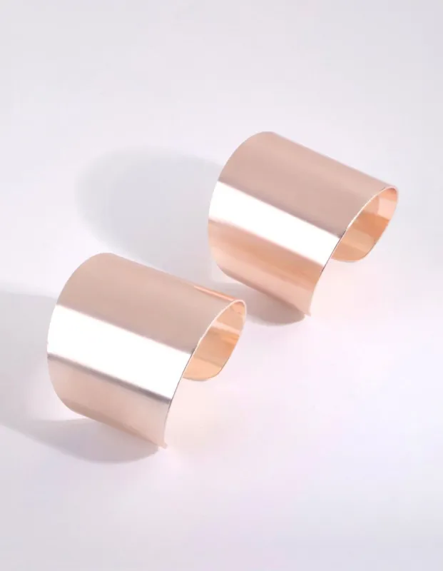 Rose Gold Thick Double Cuff Bracelet sold by lovisa