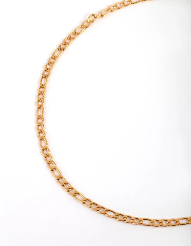 Gold Plated Surgical Steel Figaro Necklace sold by lovisa