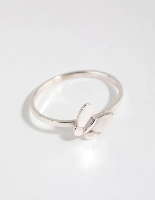 Sterling Silver Polished Butterfly Ring sold by lovisa