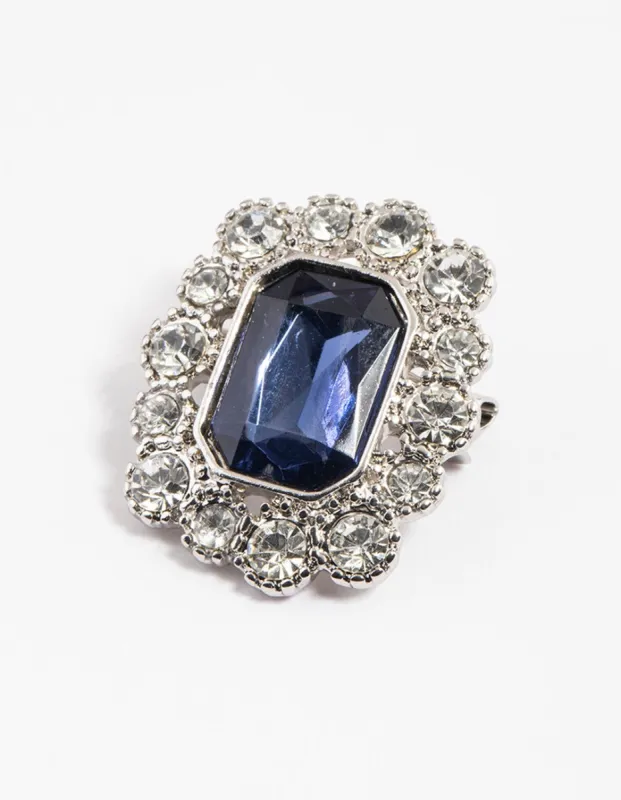 Rhodium Emerald Encrusted Brooch sold by lovisa