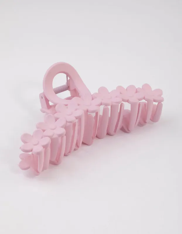 Plastic Blush Multi Flower Claw Clip sold by lovisa