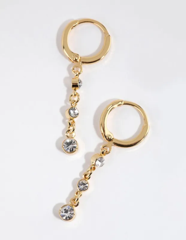 Gold Plated Dainty Drop Earrings sold by lovisa