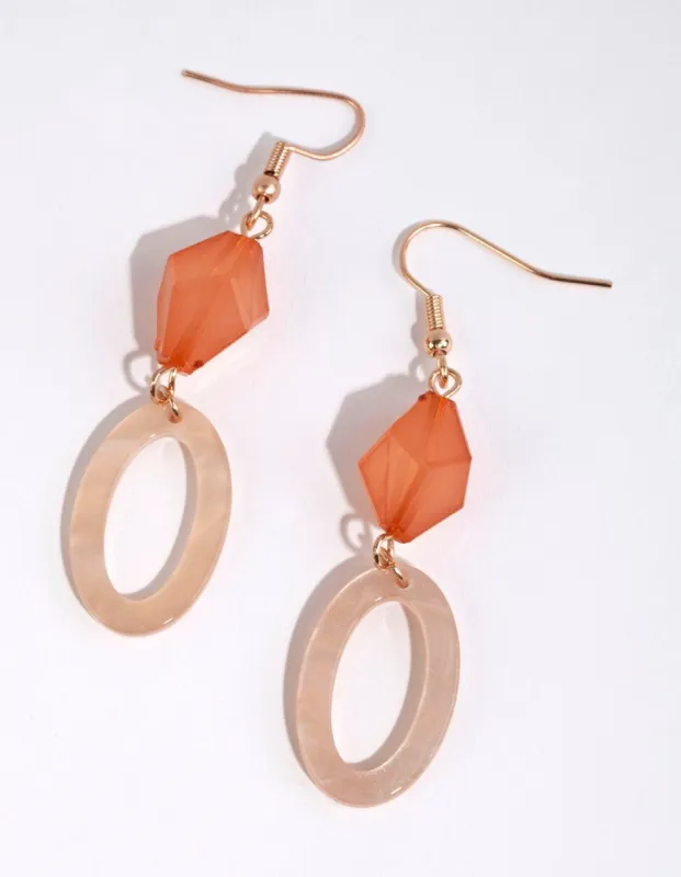 Gold Open Oval Drop Earrings sold by lovisa