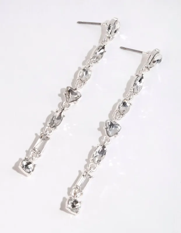 Silver Stone Strand Earrings sold by lovisa
